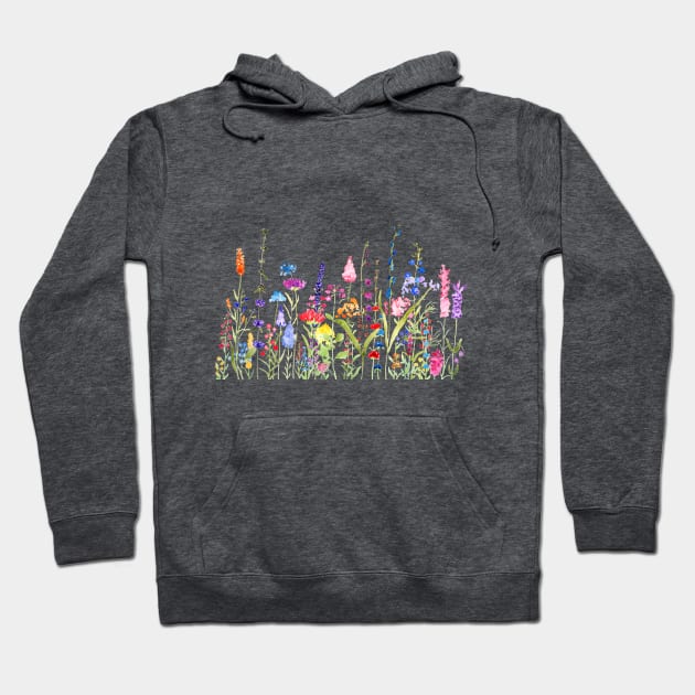 colorful wild flower field Hoodie by colorandcolor